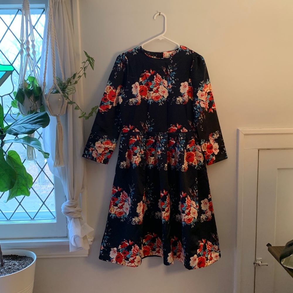Long sleeve floral dress